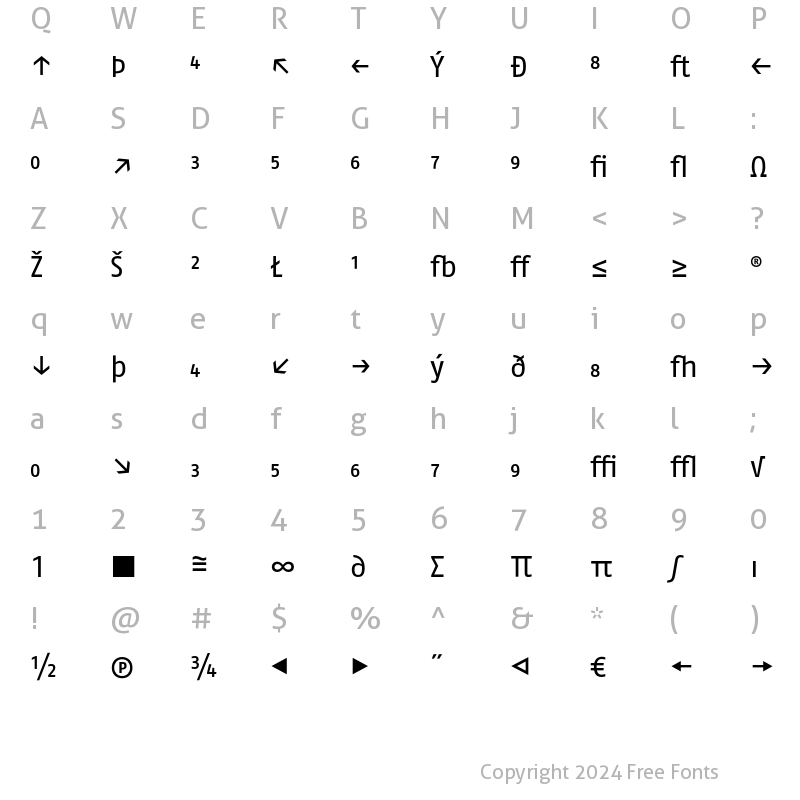 Character Map of FagoNo Expert Regular