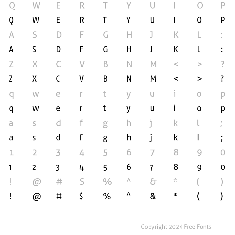 Character Map of FagoNo Regular