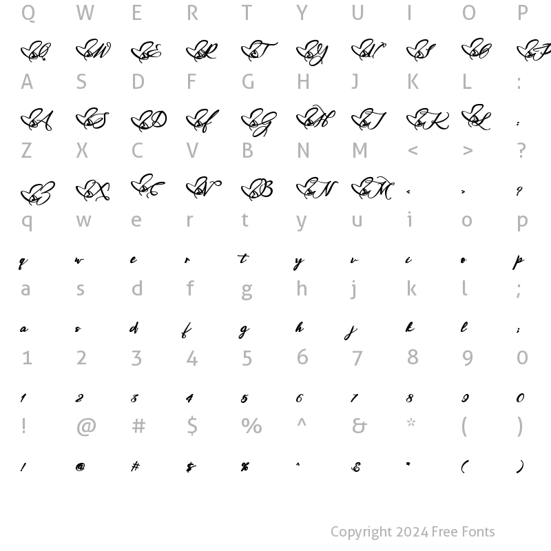 Character Map of Faithe Bold