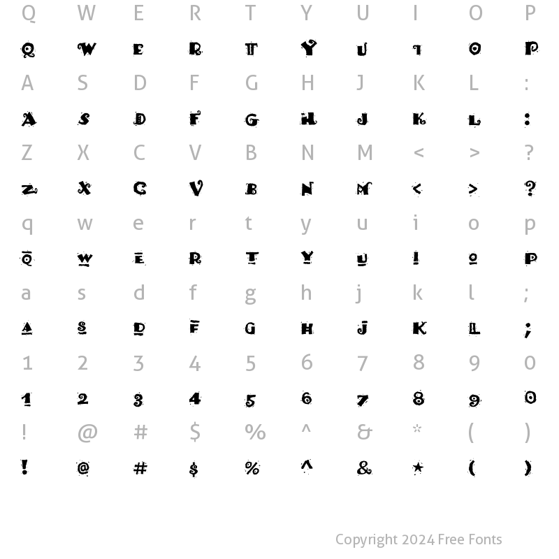 Character Map of FajitaICG Picante Regular