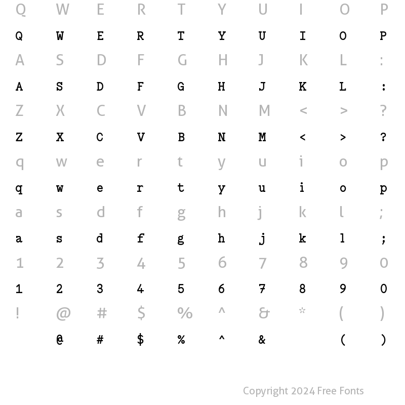 Character Map of Falcon Black