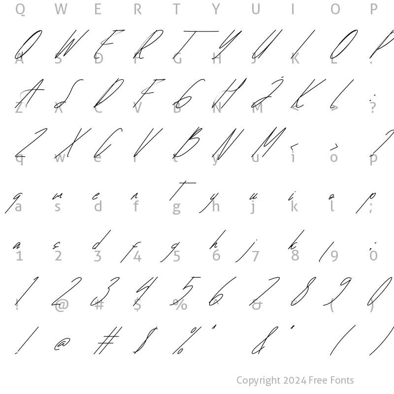 Character Map of Famanthalio Regular