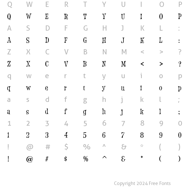 Character Map of FanfareJF Regular