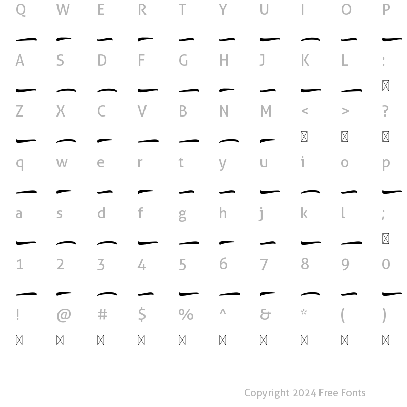 Character Map of Fankfurt Swash