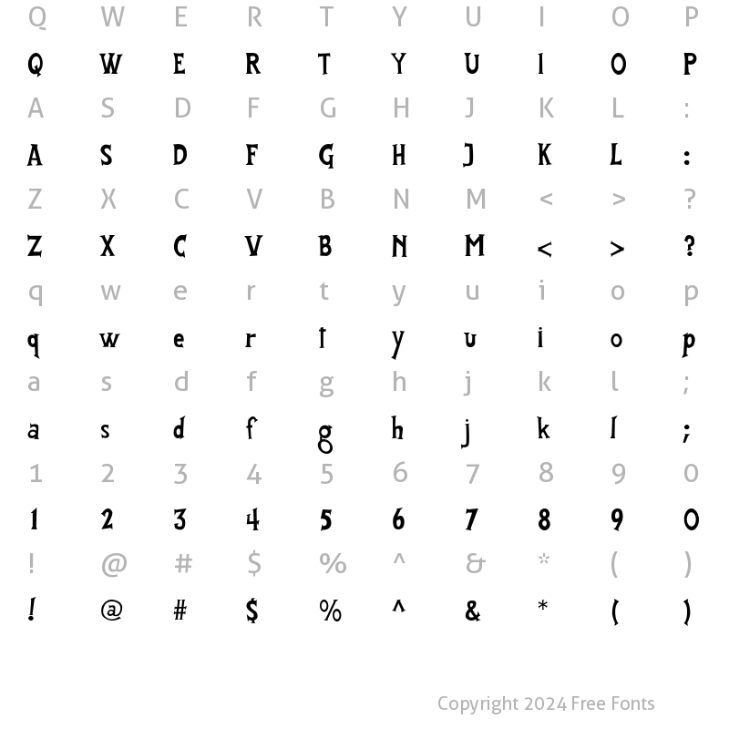 Character Map of FantastiFont Regular