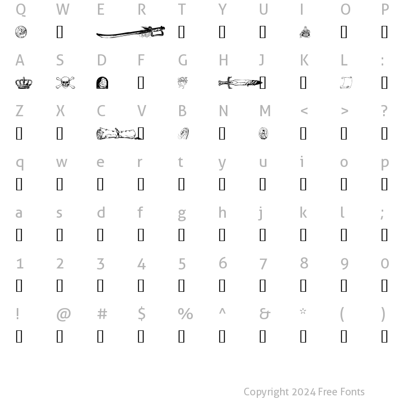 Character Map of Fantasy clipart 2 Regular