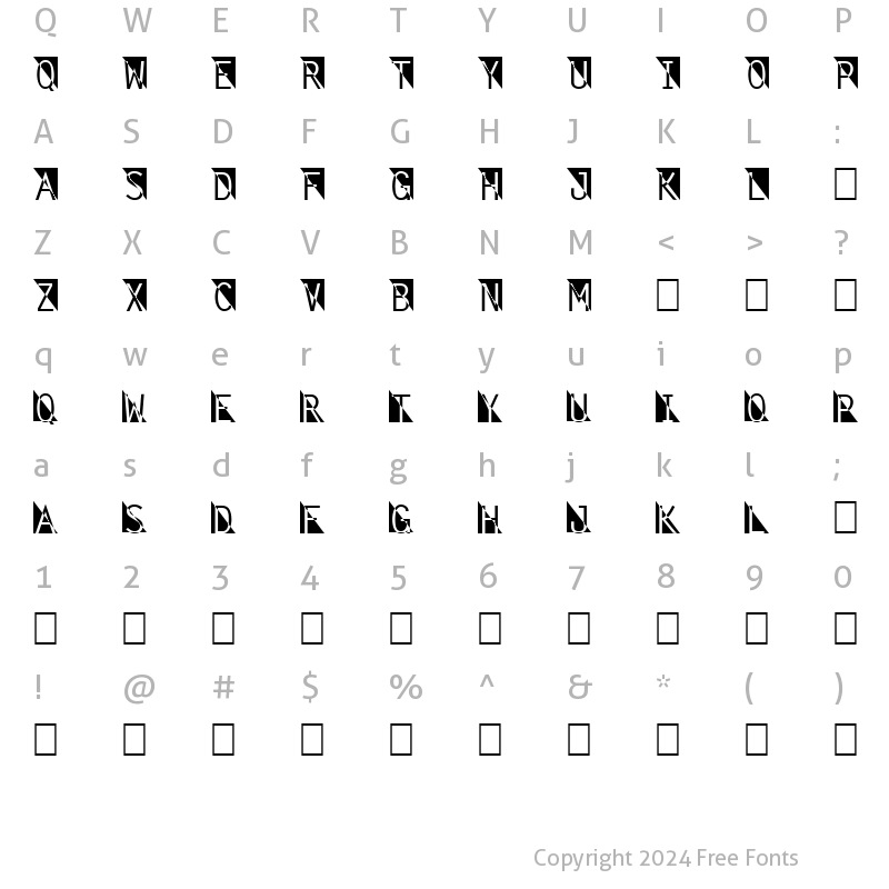 Character Map of Fantomet 2 Normal