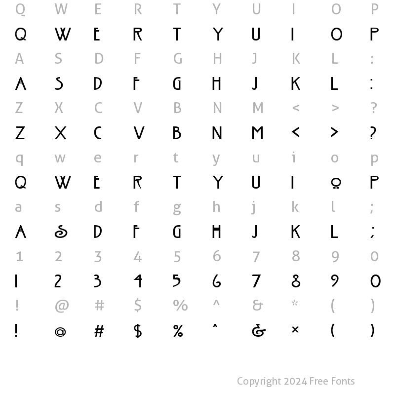 Character Map of Fanzee Normal