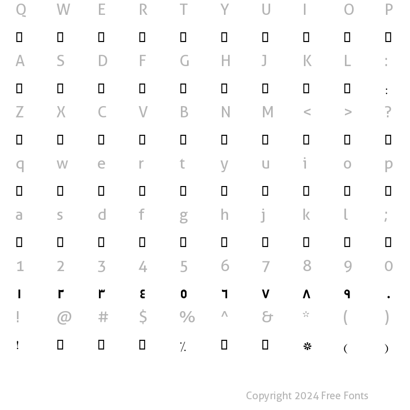 Character Map of Far.Art Bold