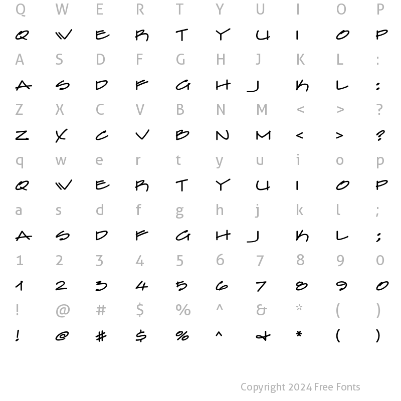 Character Map of FarfelICG FeltTip Regular