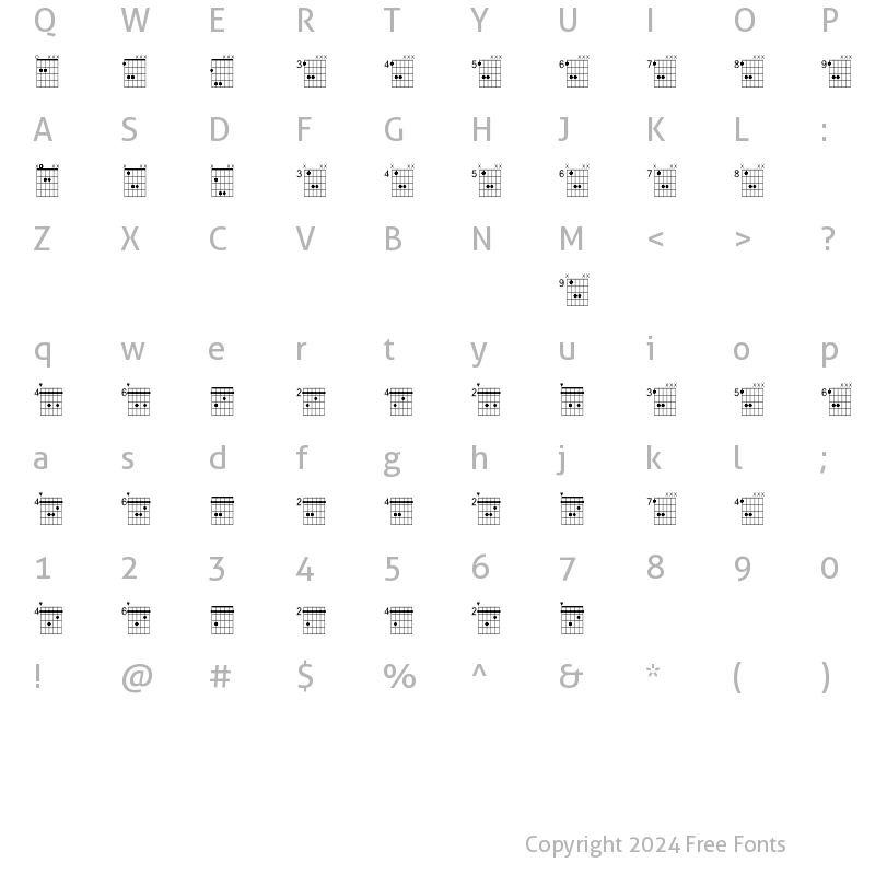 Character Map of FarHat-Acordes b y # Regular