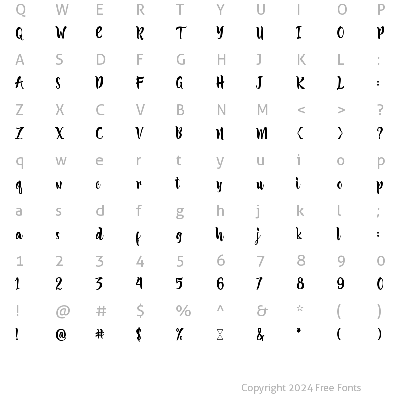 Character Map of Fariste Qlark Regular