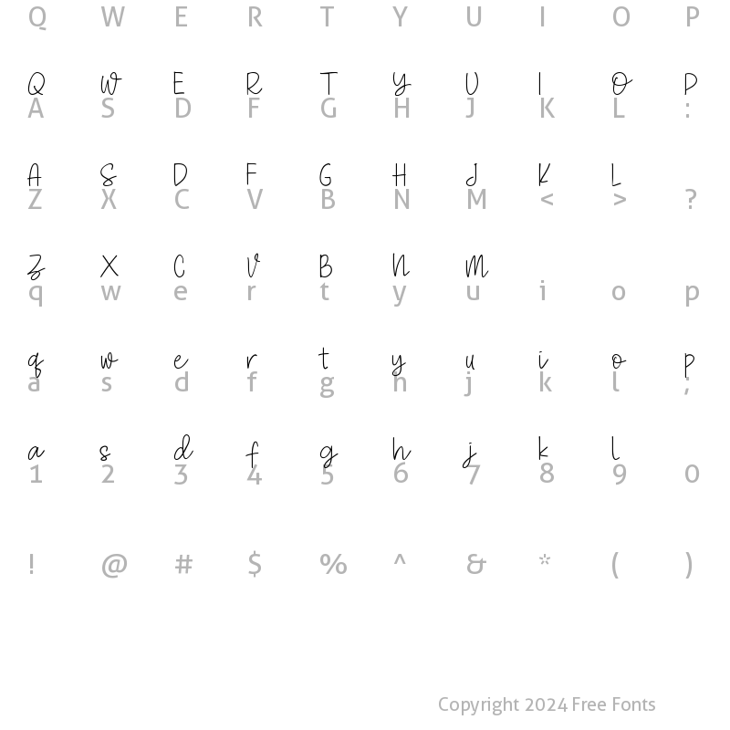 Character Map of farmgarden Regular