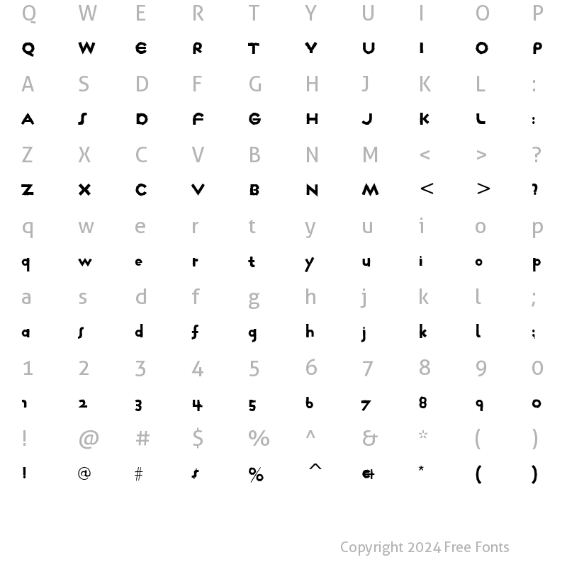 Character Map of Farmhaus Normal ITC TT Regular