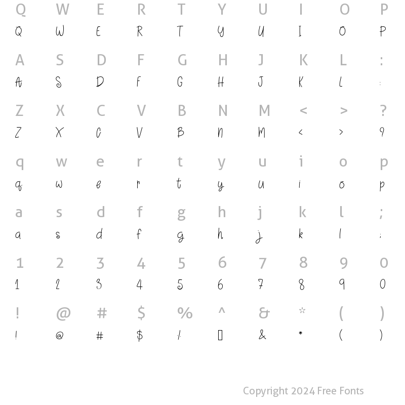 Character Map of FarmHouse Regular