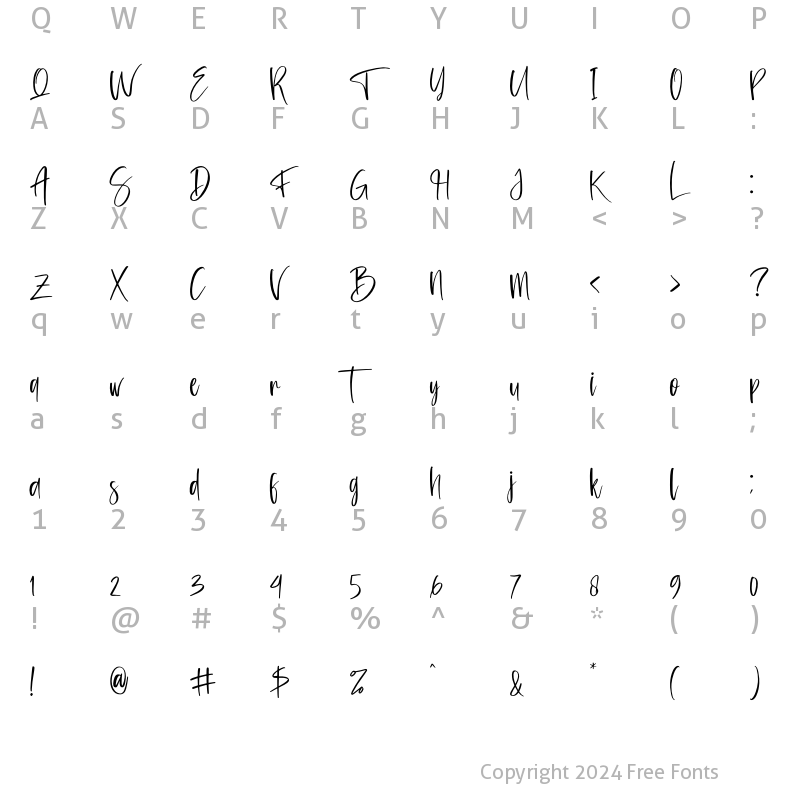 Character Map of Farmhouse Regular