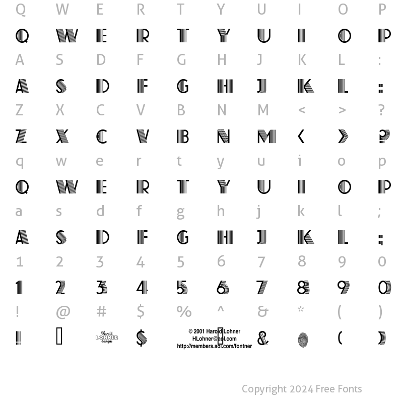 Character Map of Farouk Regular