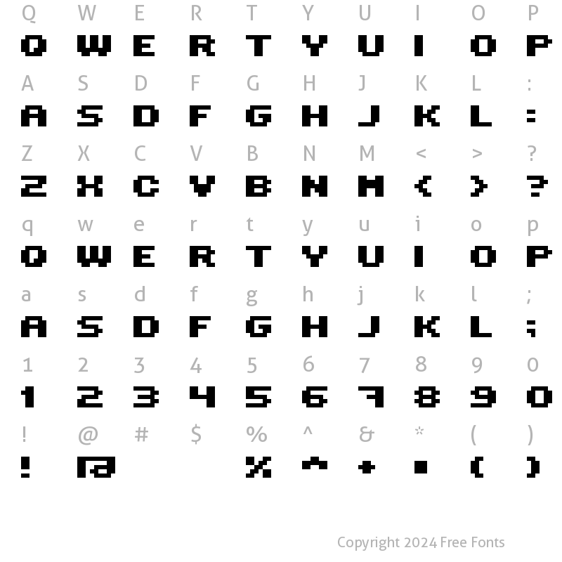 Character Map of Fat Normal Regular