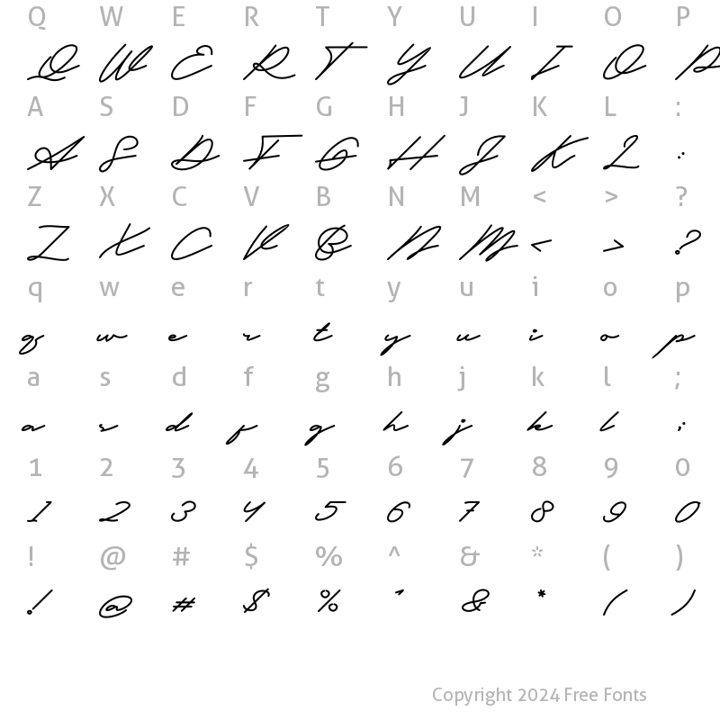 Character Map of Fathur Regular