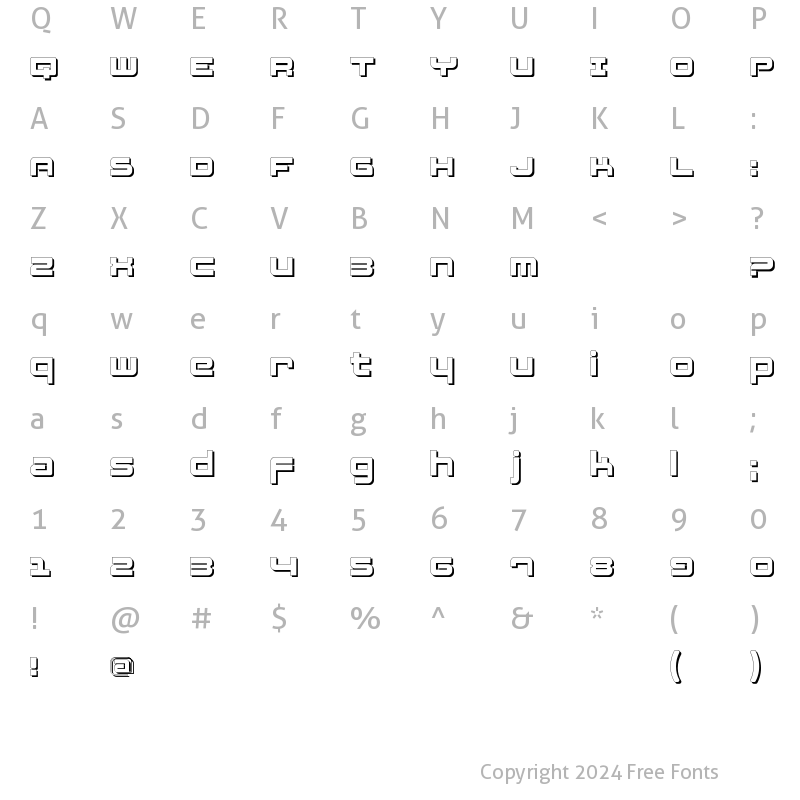 Character Map of FatsansShadow Regular