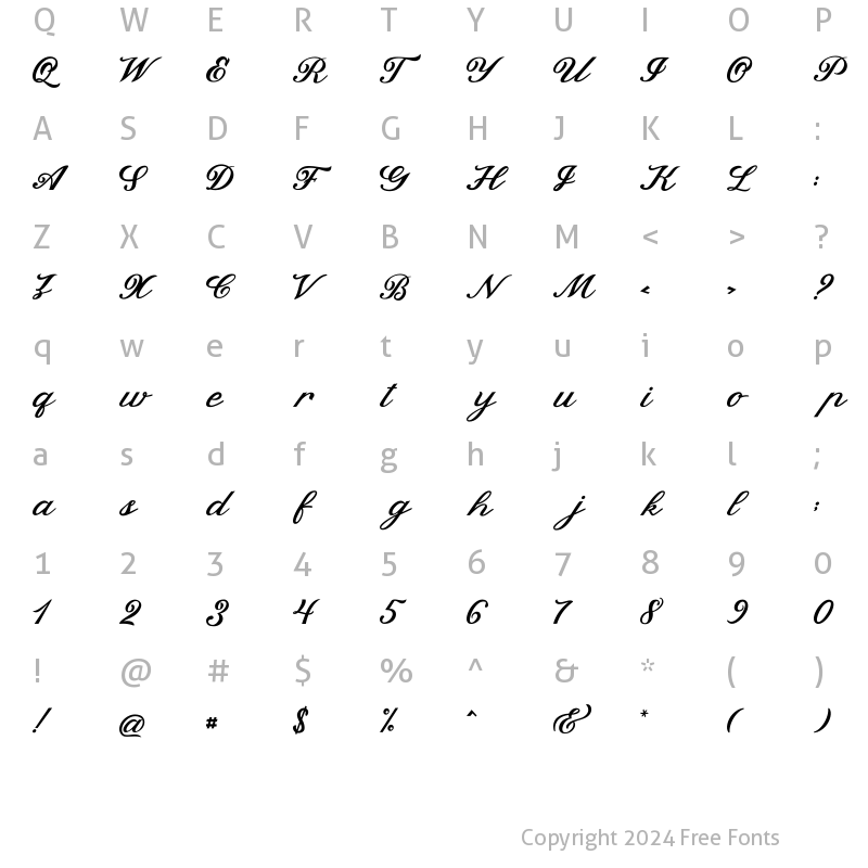 Character Map of Fattall Regular