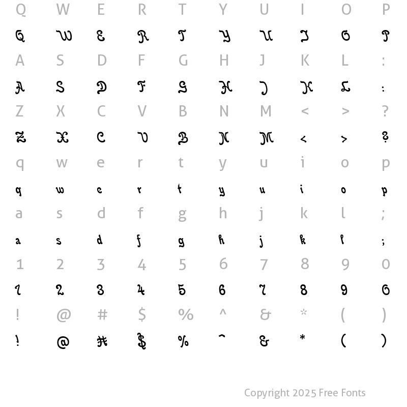 Character Map of Favorit Grotesk Regular