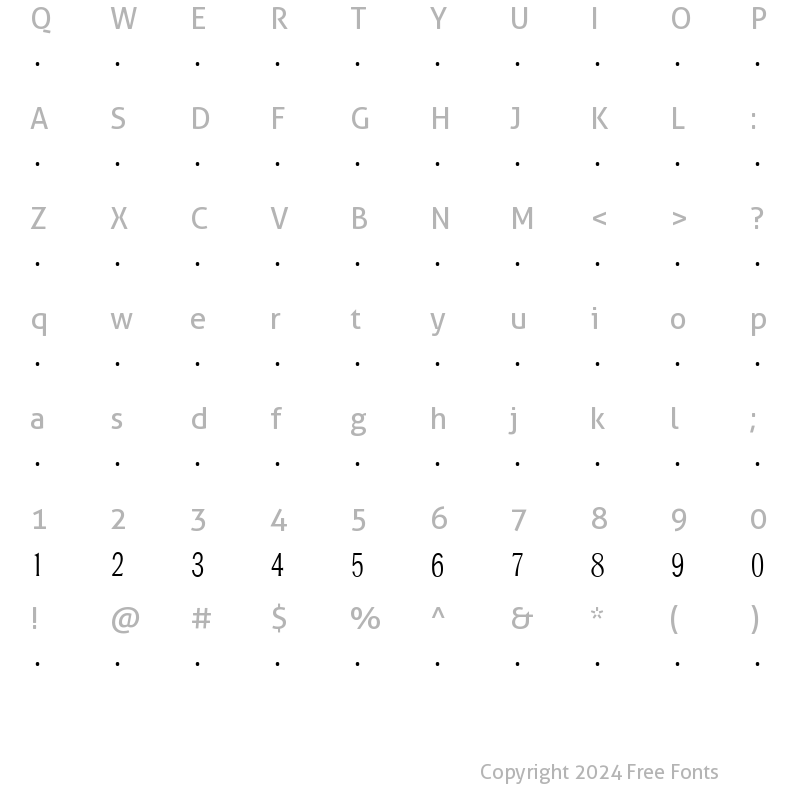 Character Map of FC????07 Regular