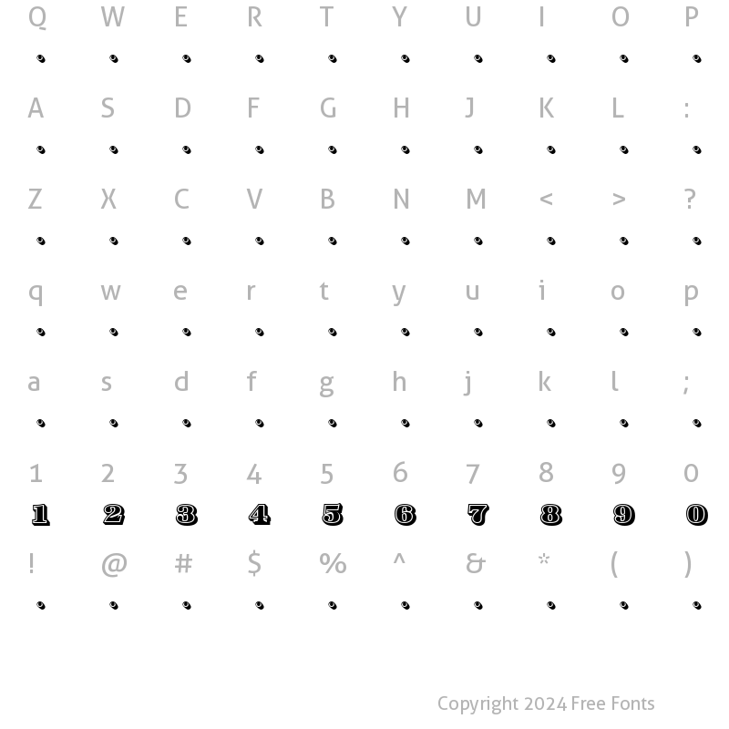 Character Map of FC????24 Regular