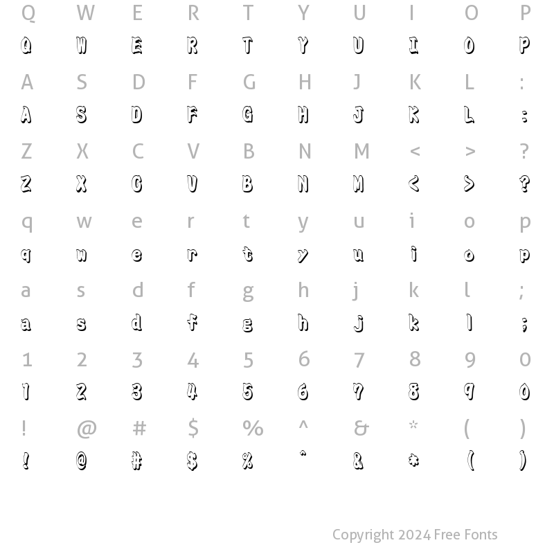 Character Map of FC?e ???????]?????? Regular