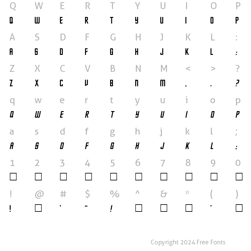 Character Map of Federation Regular