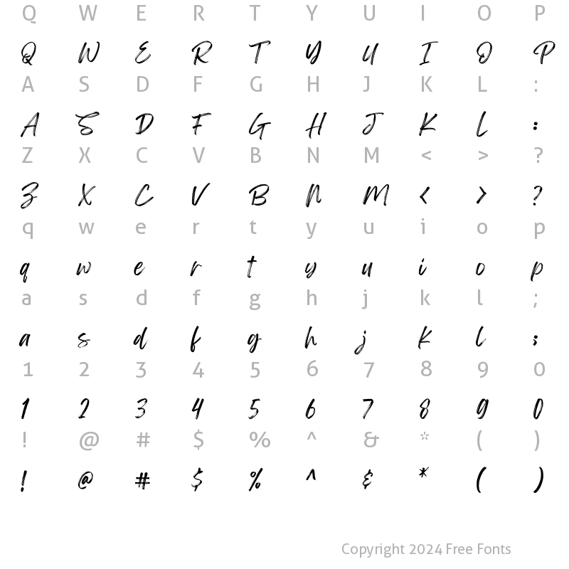 Character Map of Feeling Passionate Regular