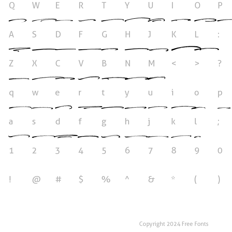 Character Map of Feeling Passionate Swash