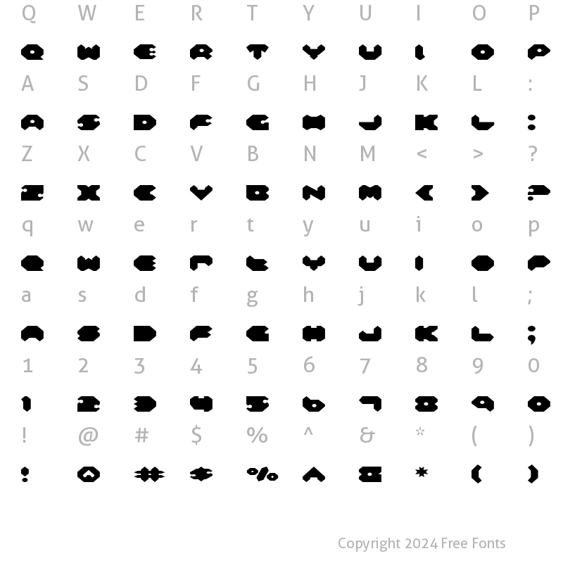 Character Map of Feldercarb Expanded Expanded