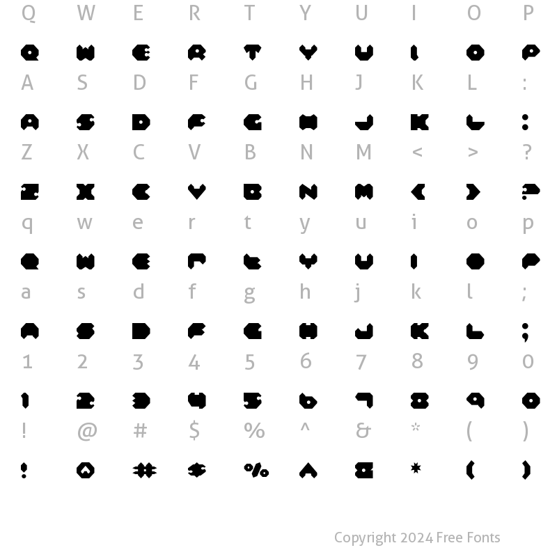 Character Map of Feldercarb Regular