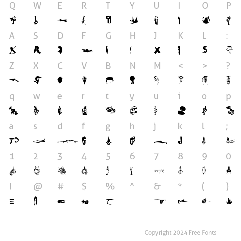 Character Map of FellaToo Regular