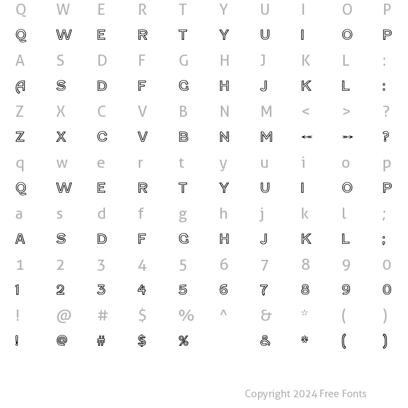 Character Map of Fenwick Outline