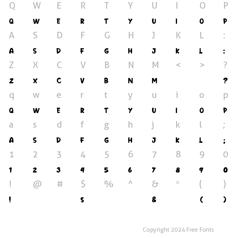 Character Map of Festive Cheer Font Regular