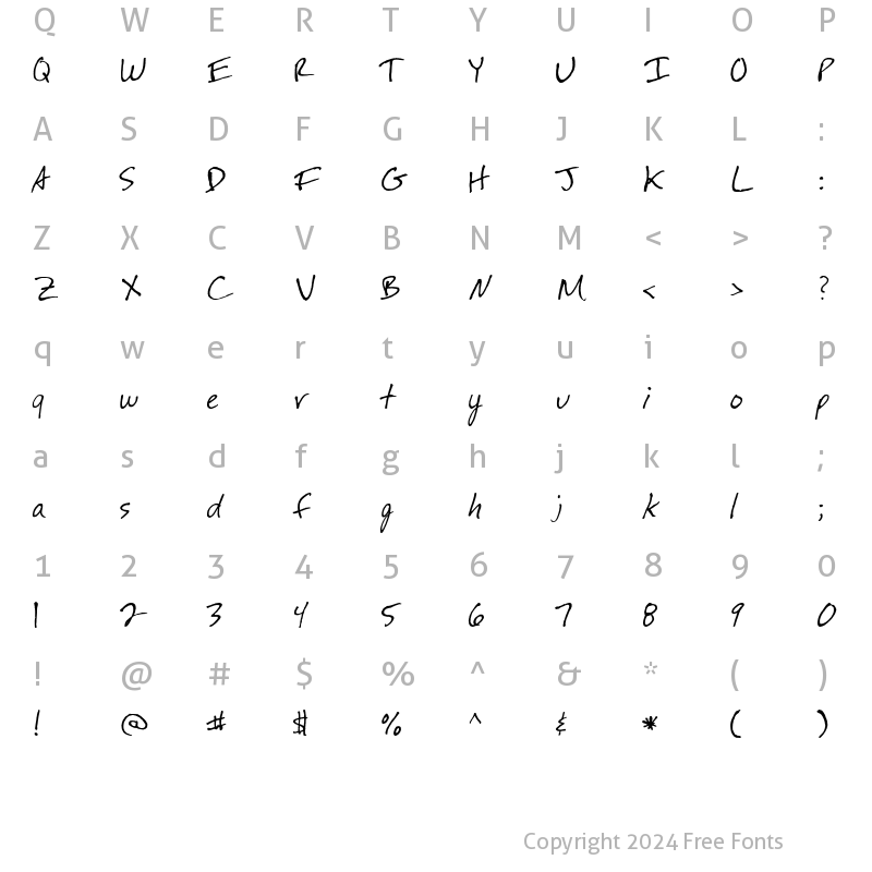 Character Map of festus! Regular