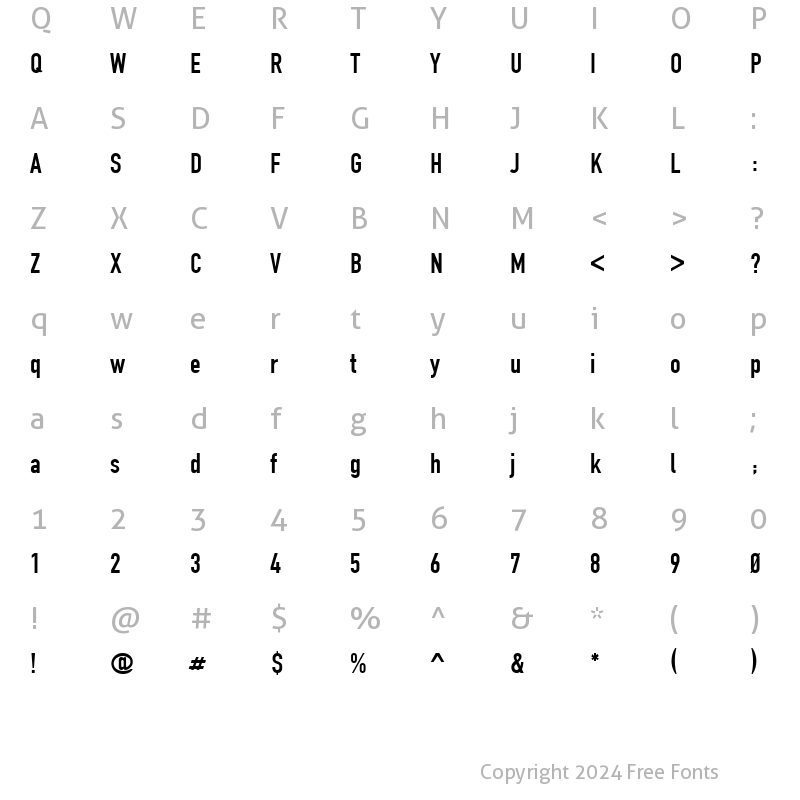 Character Map of Fette Engschrift Regular