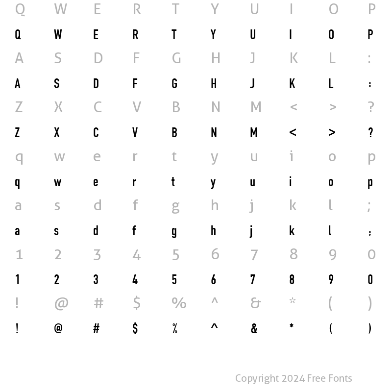 Character Map of FetteEngD Regular