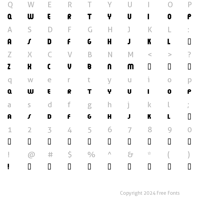 Character Map of Feuerfeste Normal