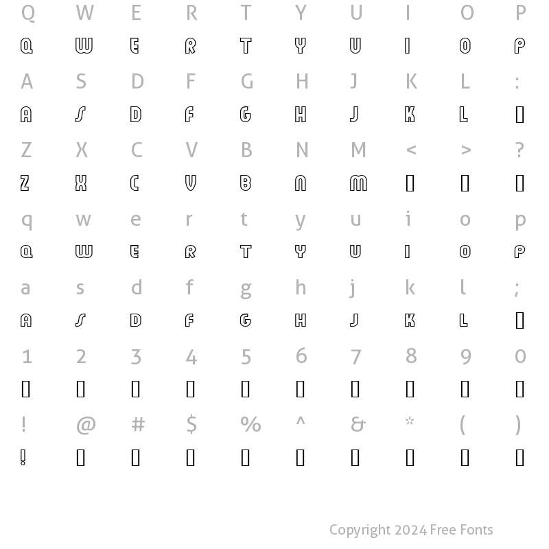 Character Map of Feuerfeste Outline Normal