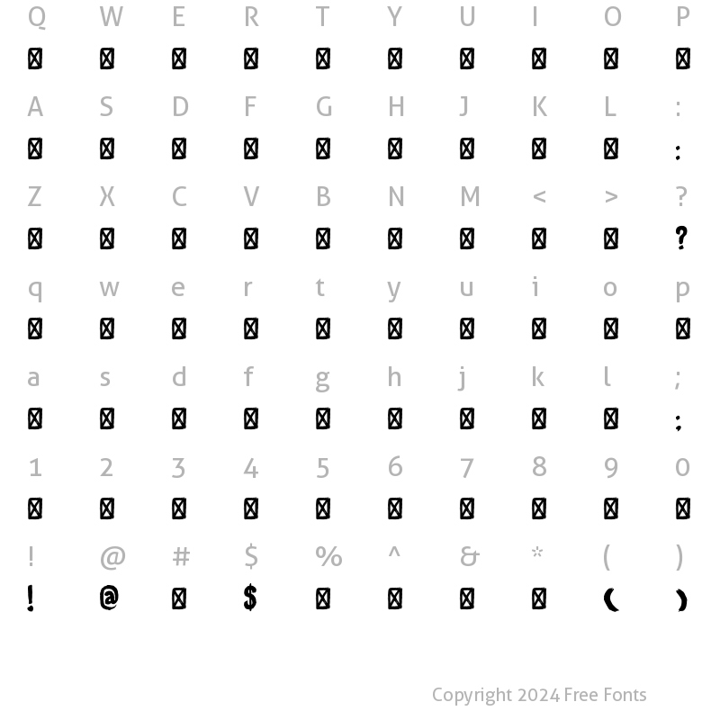 Character Map of FF Bouya Normal