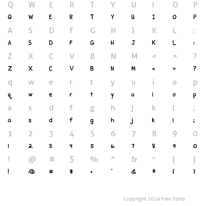 Character Map of FF Yaseer Regular