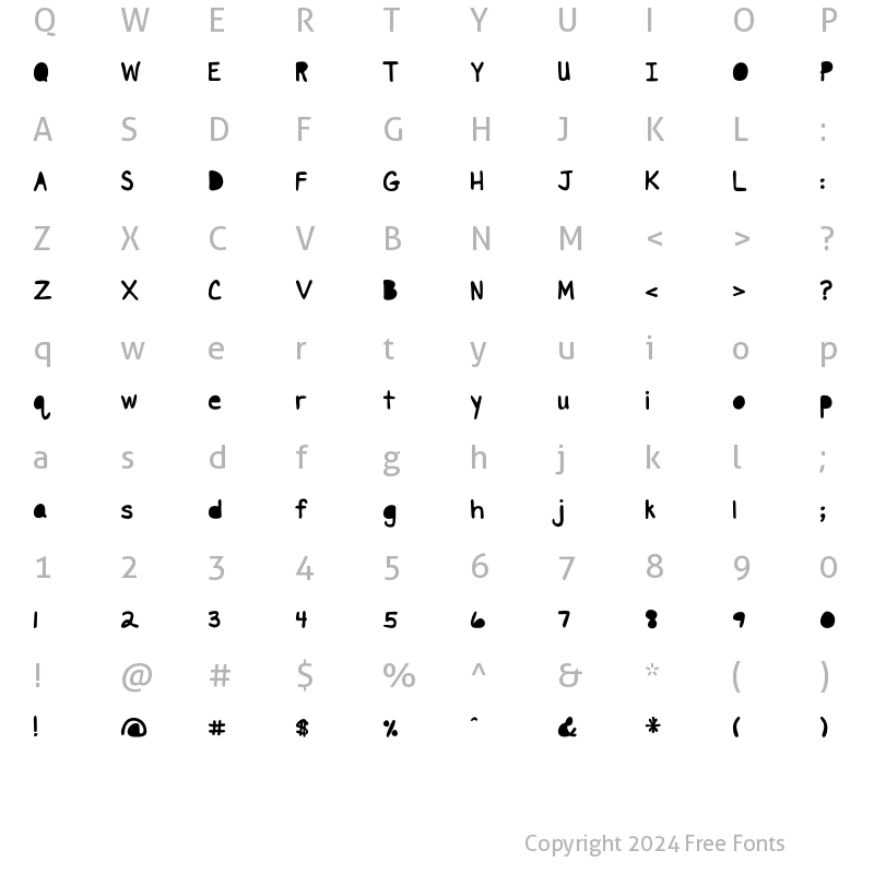 Character Map of FF Yaseer Solid