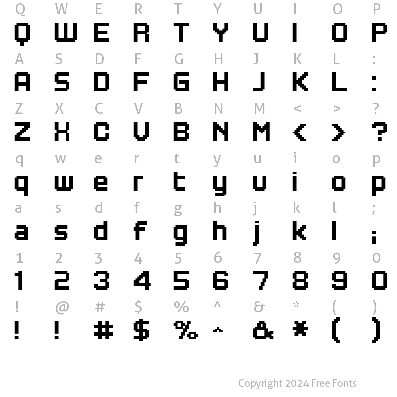 Character Map of FFF Calypso Regular