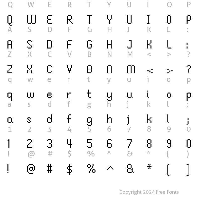 Character Map of FFF Gardencity Regular