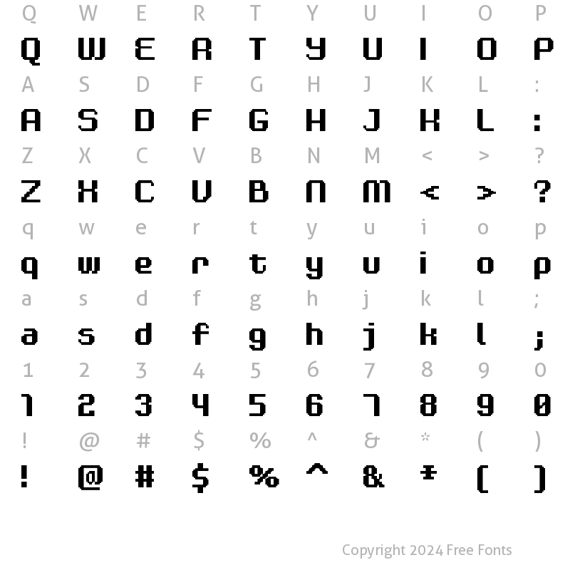 Character Map of FFF Modulas Bold Regular