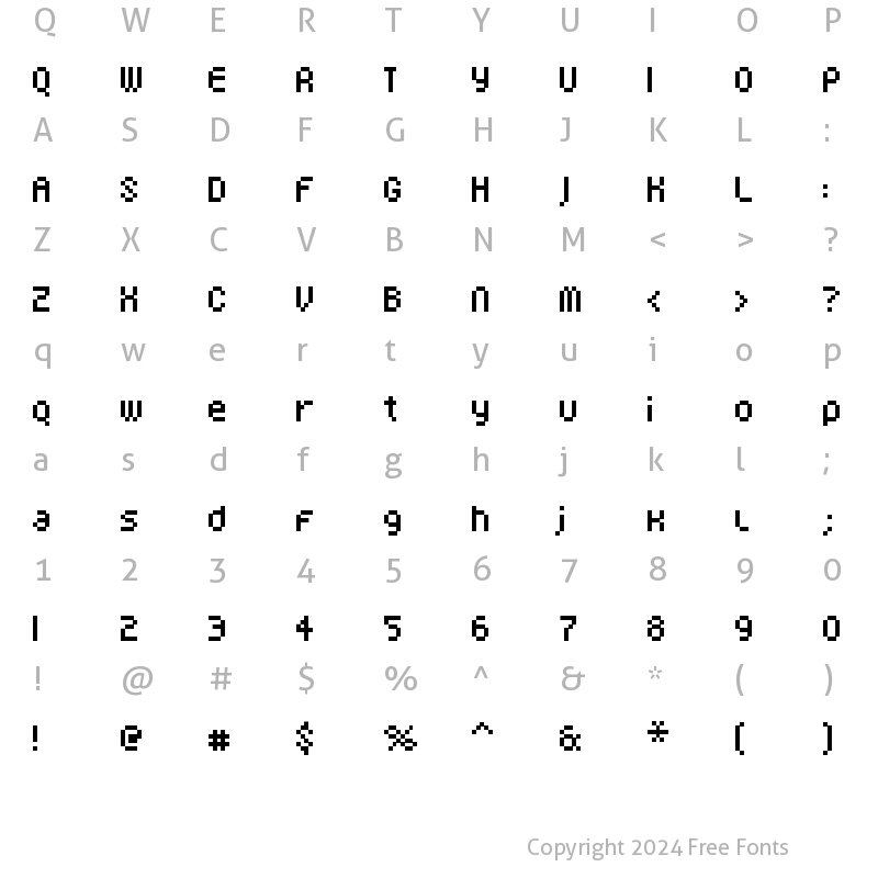 Character Map of FFF Nadador Condensed Regular