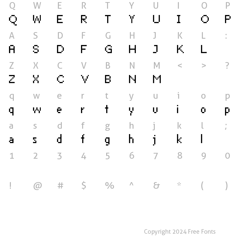 Character Map of FFF Neostandard Regular